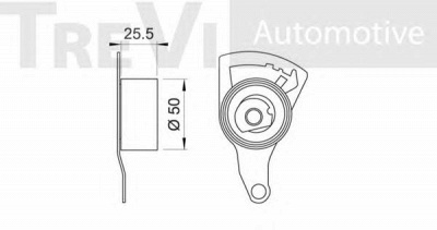 TREVI AUTOMOTIVE td1195 -  Натяжной ролик, ремень ГРМ
